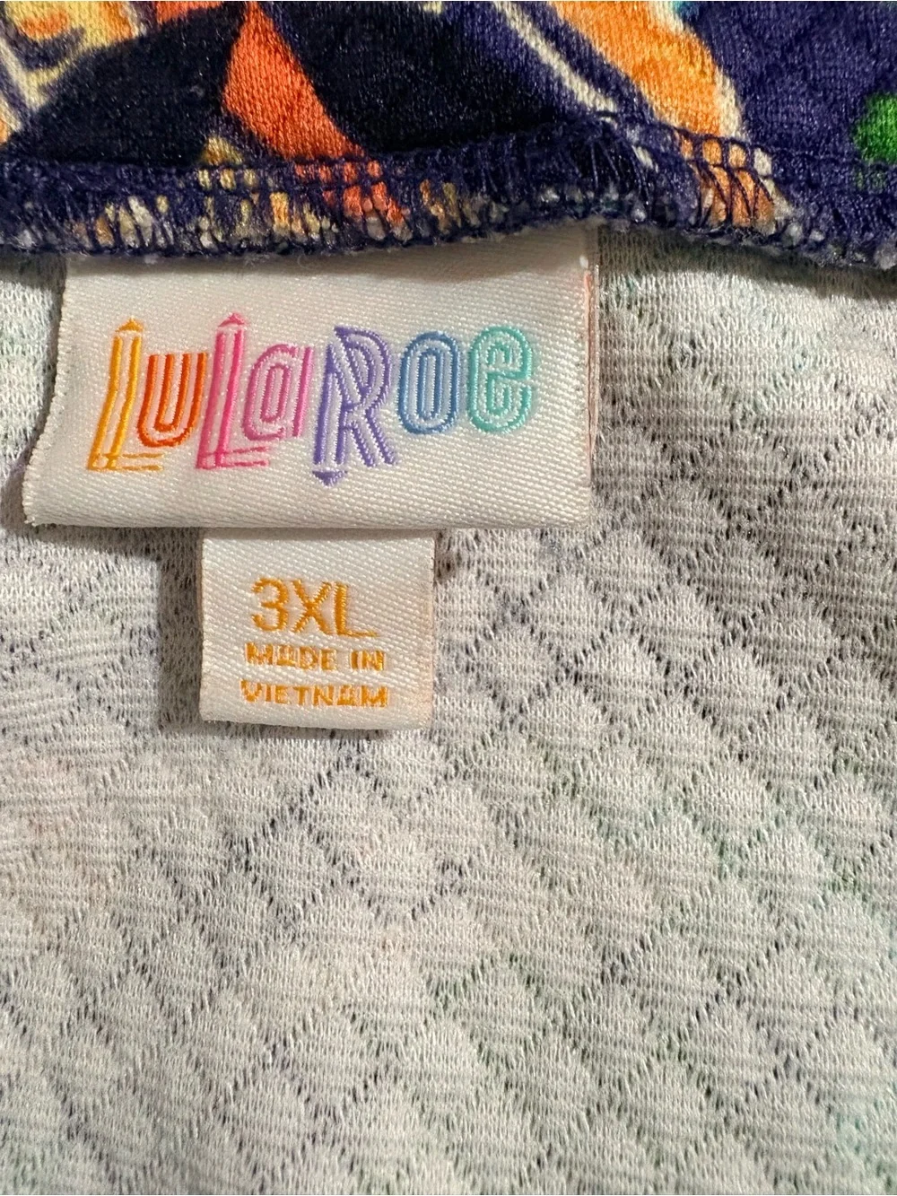 LulaRoe Skirt,Navy Floral-Print Quilted Skirt